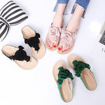 Load image into Gallery viewer, Women Beach Soft Suede Flower Flip Flops Flat Slippers
