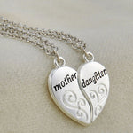 Load image into Gallery viewer, Mother and daughter heart necklace
