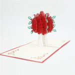Load image into Gallery viewer, Rose Bouquet Pop-up Card - Valentine's Day Card
