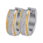 Load image into Gallery viewer, Matted stainless steel earrings
