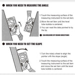 Load image into Gallery viewer, Slope Horizontal Vertical Angle Bevel Protractor Declinometer
