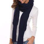 Load image into Gallery viewer, Crochet Knitted Scarf Shawl with Sleeves
