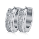 Load image into Gallery viewer, Matted stainless steel earrings
