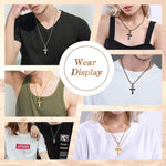 Load image into Gallery viewer, Stainless steel ancient Egyptian Cross men's Necklace
