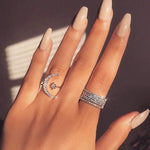 Load image into Gallery viewer, Moon &amp; Star Ring

