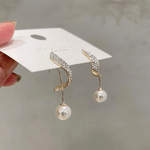 Load image into Gallery viewer, Diamond Pearl Dream Earrings
