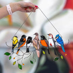 Load image into Gallery viewer, Birds Stained Glass Window Hangings 🎁Mother's Day promotion🐦
