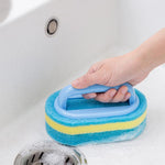 Load image into Gallery viewer, Thickened Sponge Cleaning Brush With Handle
