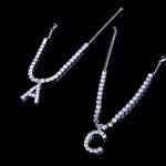 Load image into Gallery viewer, Rhinestone Letter Anklets
