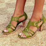 Load image into Gallery viewer, Fashionable Peep Toe Heeled Sandals
