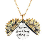Load image into Gallery viewer, Sunflower double lettering necklace
