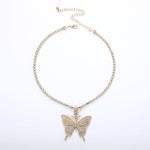 Load image into Gallery viewer, Crystal Pave Butterfly Pendant Necklace
