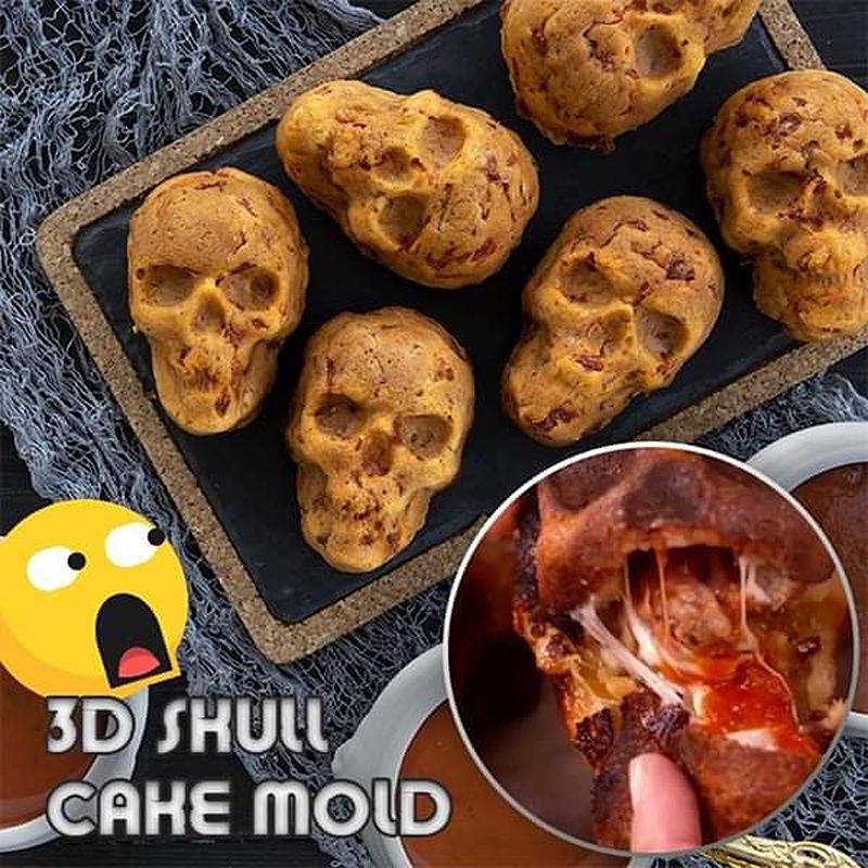(🎃Early Halloween Promotion🎃) 3D Skull Cake Mold