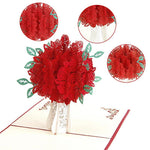 Load image into Gallery viewer, Rose Bouquet Pop-up Card - Valentine's Day Card
