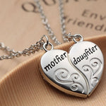 Load image into Gallery viewer, Mother and daughter heart necklace
