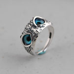 Load image into Gallery viewer, Demon Eye Owl Ring Adjustable

