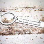 Load image into Gallery viewer, SANK®Stainless Steel  "I am strong" Keychain
