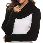 Load image into Gallery viewer, Crochet Knitted Scarf Shawl with Sleeves
