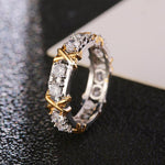 Load image into Gallery viewer, Sterling Silver Cross Full Diamond Ring
