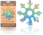 Load image into Gallery viewer, Amenitee™ 18-in-1 stainless steel snowflakes multi-tool&amp;keychain
