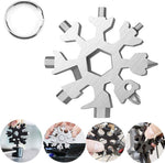 Load image into Gallery viewer, Amenitee™ 18-in-1 stainless steel snowflakes multi-tool&amp;keychain
