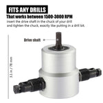 Load image into Gallery viewer, DOMOM Zipbite - Nibbler Cutter Drill Attachment Double Head Metal Sheet
