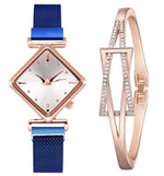 Load image into Gallery viewer, Diamond Watch &amp; Bracelet Set
