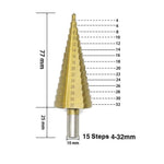 Load image into Gallery viewer, Titanium Step Drill (3 pieces)
