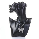 Load image into Gallery viewer, Crystal Pave Butterfly Pendant Necklace
