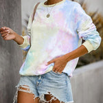 Load image into Gallery viewer, Tie-dye Crew Neck Long Sleeve T-Shirt
