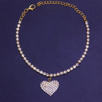 Load image into Gallery viewer, Fashion Heart Rhinestone Anklets

