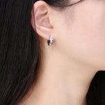 Load image into Gallery viewer, Matted stainless steel earrings
