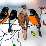 Load image into Gallery viewer, Birds Stained Glass Window Hangings 🎁Mother's Day promotion🐦
