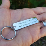 Load image into Gallery viewer, SANK®Stainless Steel  "I am strong" Keychain
