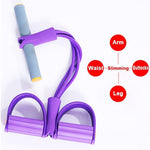 Load image into Gallery viewer, Fitness Equipment Pedal Resistance Band 4 Elastic Pull Rope
