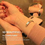 Load image into Gallery viewer, Sisters By Heart Cuff Bracelet-Inner Engraved Inspirational Cuff Bracelet Bangle
