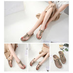 Load image into Gallery viewer, Bohemian Rhinestone Flip Flops
