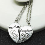 Load image into Gallery viewer, Mother and daughter heart necklace
