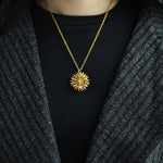 Load image into Gallery viewer, Sunflower double lettering necklace
