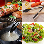Load image into Gallery viewer, Stainless Steel Food Tongs with Silicone Tips
