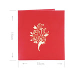 Load image into Gallery viewer, Rose Bouquet Pop-up Card - Valentine's Day Card
