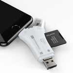 Load image into Gallery viewer, 4-in-1 Portable Memory Card Reader For Phones
