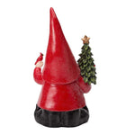 Load image into Gallery viewer, Resin Gnome Statue Holding Cardinal And Christmas Tree
