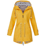 Load image into Gallery viewer, Long waterproof hooded jacket
