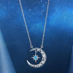 Load image into Gallery viewer, Teyou™ Galaxy Crescent Moon Pendant Necklace
