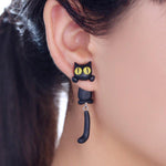 Load image into Gallery viewer, Unique Yellow-Eye Cat Earrings
