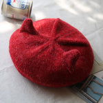 Load image into Gallery viewer, Cute Cat Ears Wool Beret

