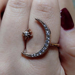 Load image into Gallery viewer, Moon &amp; Star Ring
