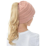 Load image into Gallery viewer, Soft Knit Ponytail Beanie
