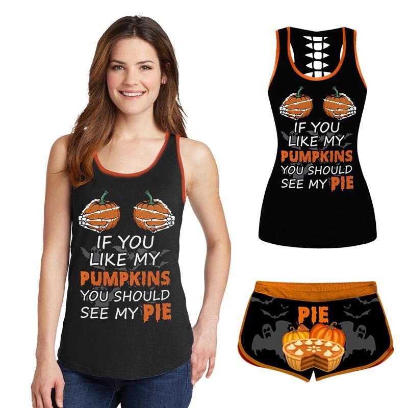 (🎃Early Halloween Promotion🎃) Halloween Pumpkin Vest Set